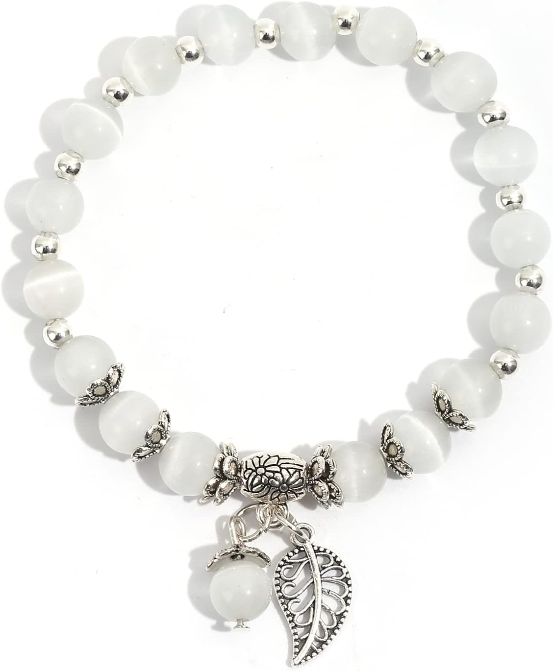 Natural Stretch Gemstone Bracelet Healing Stone Beaded Bracelets for Women Men Gifts (Unisex)