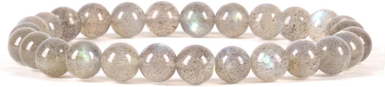 Small, Medium, Large Sizes - Gemstone Beaded Bracelets For Women and Men - 6mm Round Beads