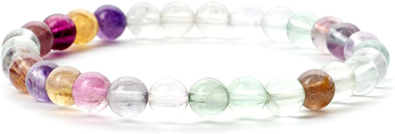 Small, Medium, Large Sizes - Gemstone Beaded Bracelets For Women and Men - 6mm Round Beads