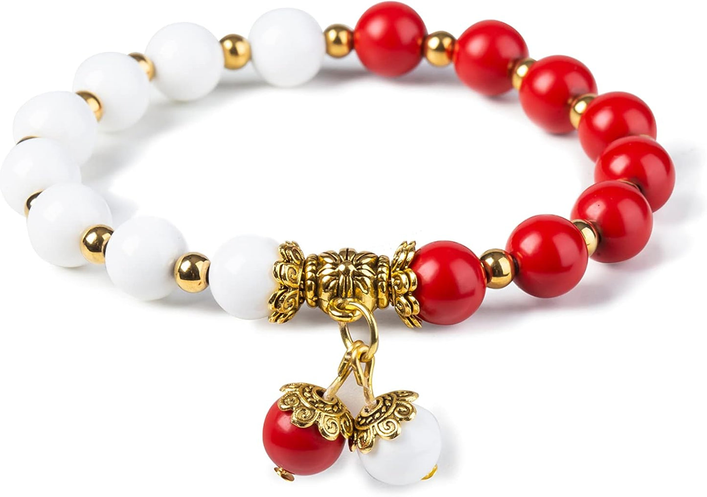 Natural Stretch Gemstone Bracelet Healing Stone Beaded Bracelets for Women Men Gifts (Unisex)