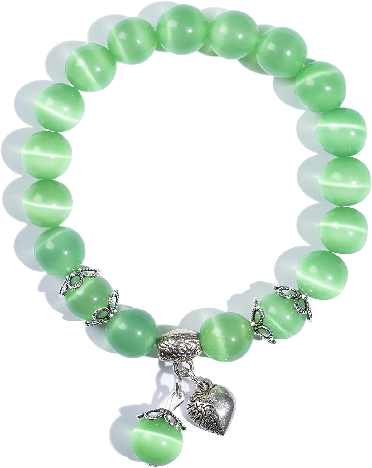 Natural Stretch Gemstone Bracelet Healing Stone Beaded Bracelets for Women Men Gifts (Unisex)