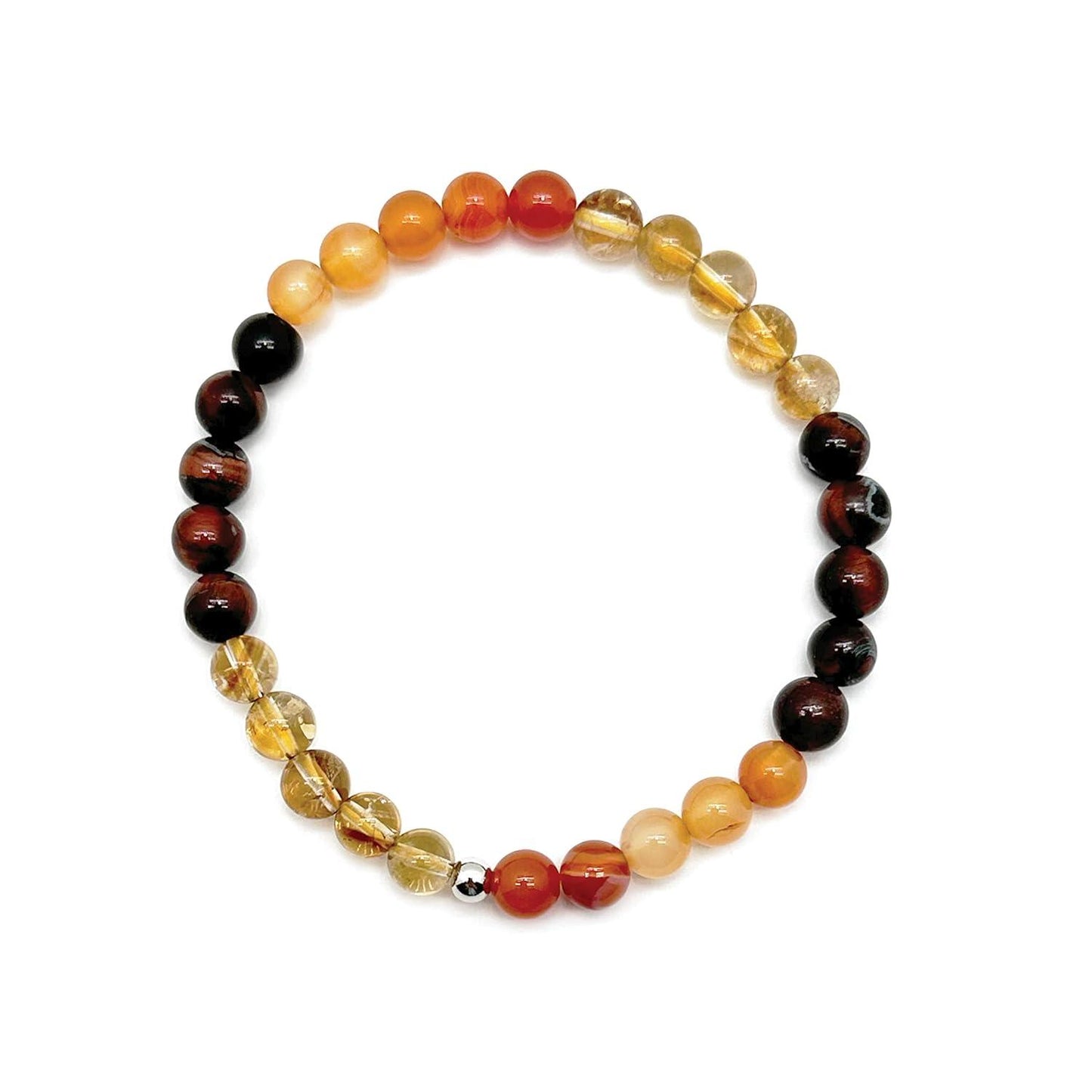 Clear Quartz Crystal Bracelet, Chakra Healing Energy Balancing, Simple Natural White Stone, Handmade Jewelry Gift for Women, 6.5-7” wrist (Burst - Clear Crystal)