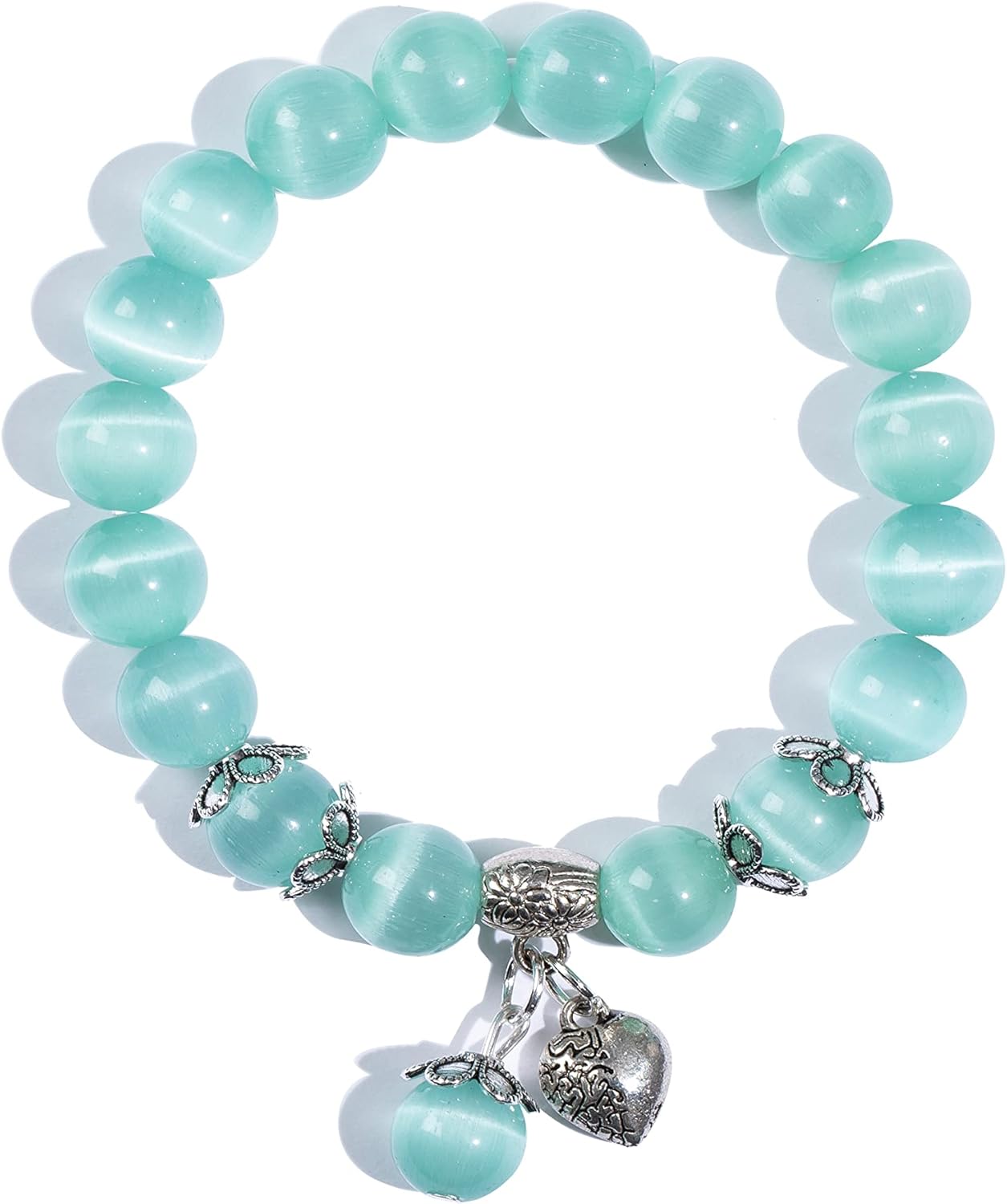 Natural Stretch Gemstone Bracelet Healing Stone Beaded Bracelets for Women Men Gifts (Unisex)
