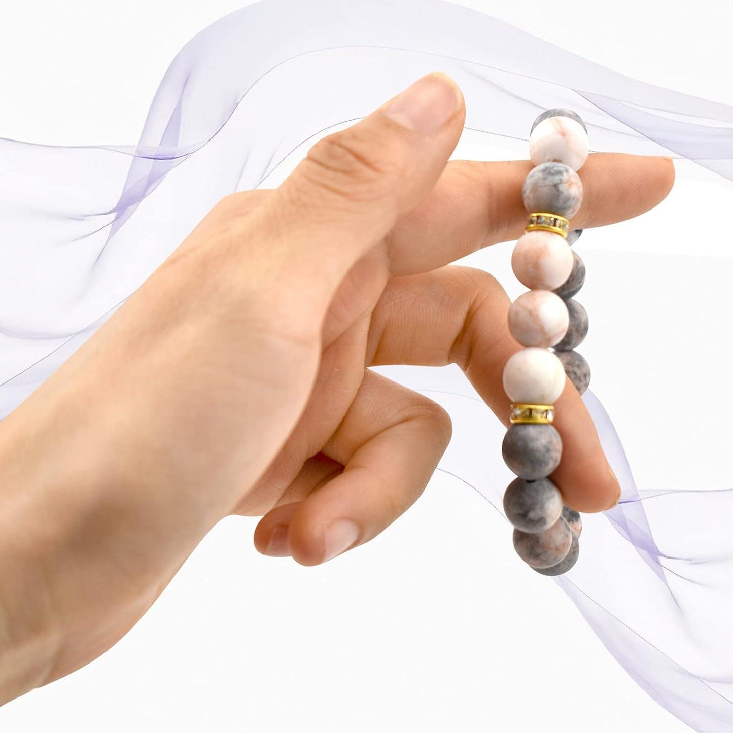Healing Bracelet For Women Anxiety Crystal Bracelet Chakra Beaded Bracelets Rose Quartz Crystals And Healing Stones Yoga Bead Bracelet Calming Stretch Bracelet Stress Relief Gifts For Women