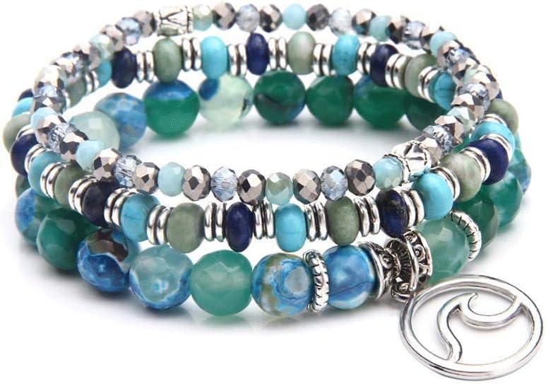 Beaded Bracelets for Women, Healing Stone Crystal Bracelets Tree of Life Bracelet Yoga Stretch Chakra Bracelet Set Jewelry Gifts