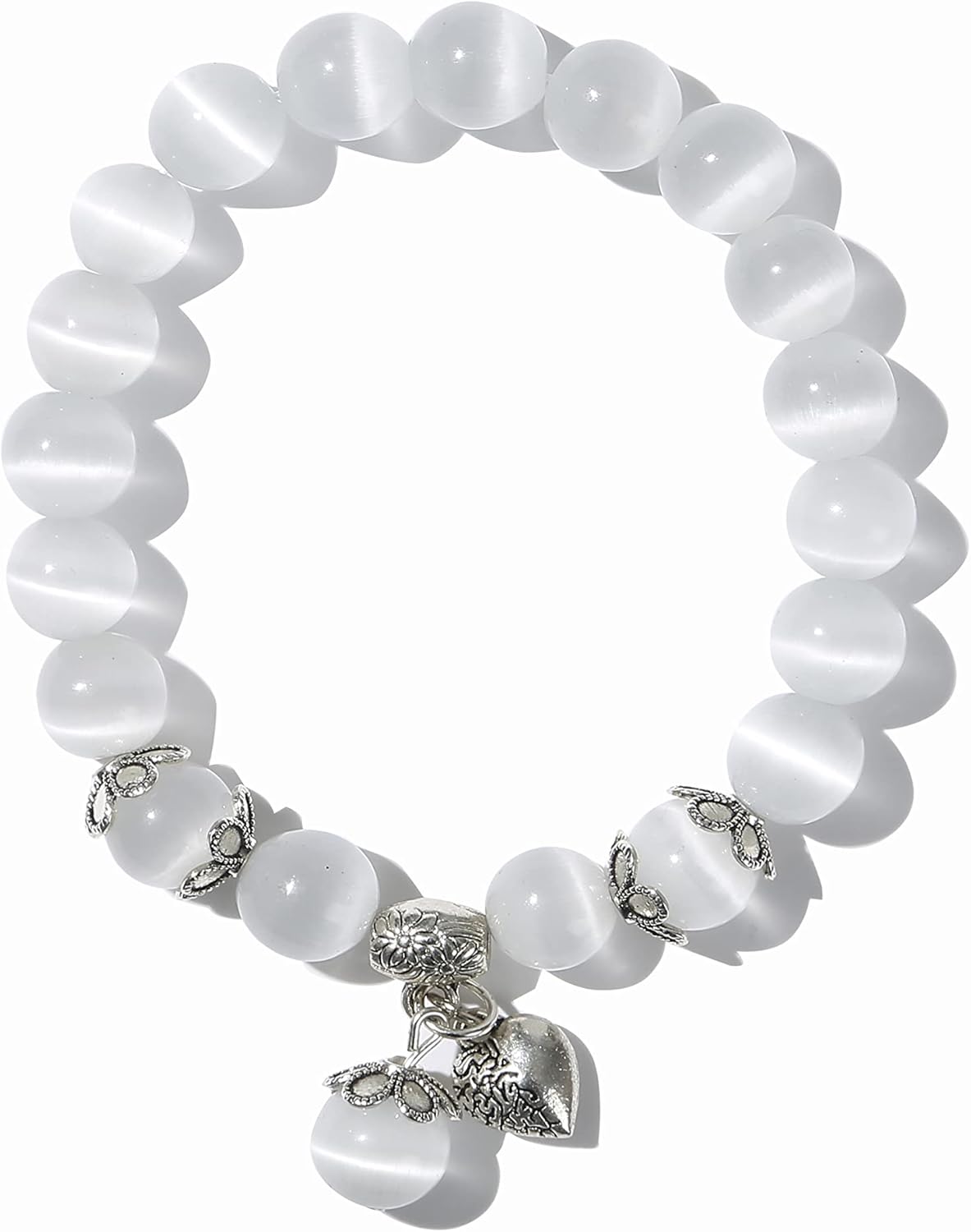 Natural Stretch Gemstone Bracelet Healing Stone Beaded Bracelets for Women Men Gifts (Unisex)