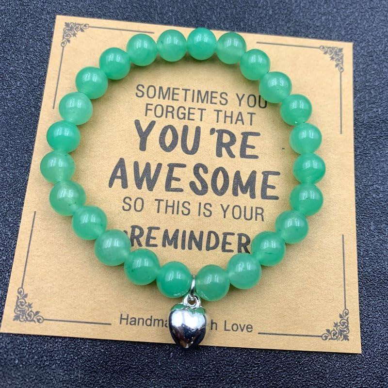 Inspirational Bracelets for Women Natural Stone Healing Relaxation Chakra Bracelet Gifts for Birthday Christmas Mothers day Valentines Thanksgiving Teacher Appreciation Gifts for Her Mom Best Friend Sister Men