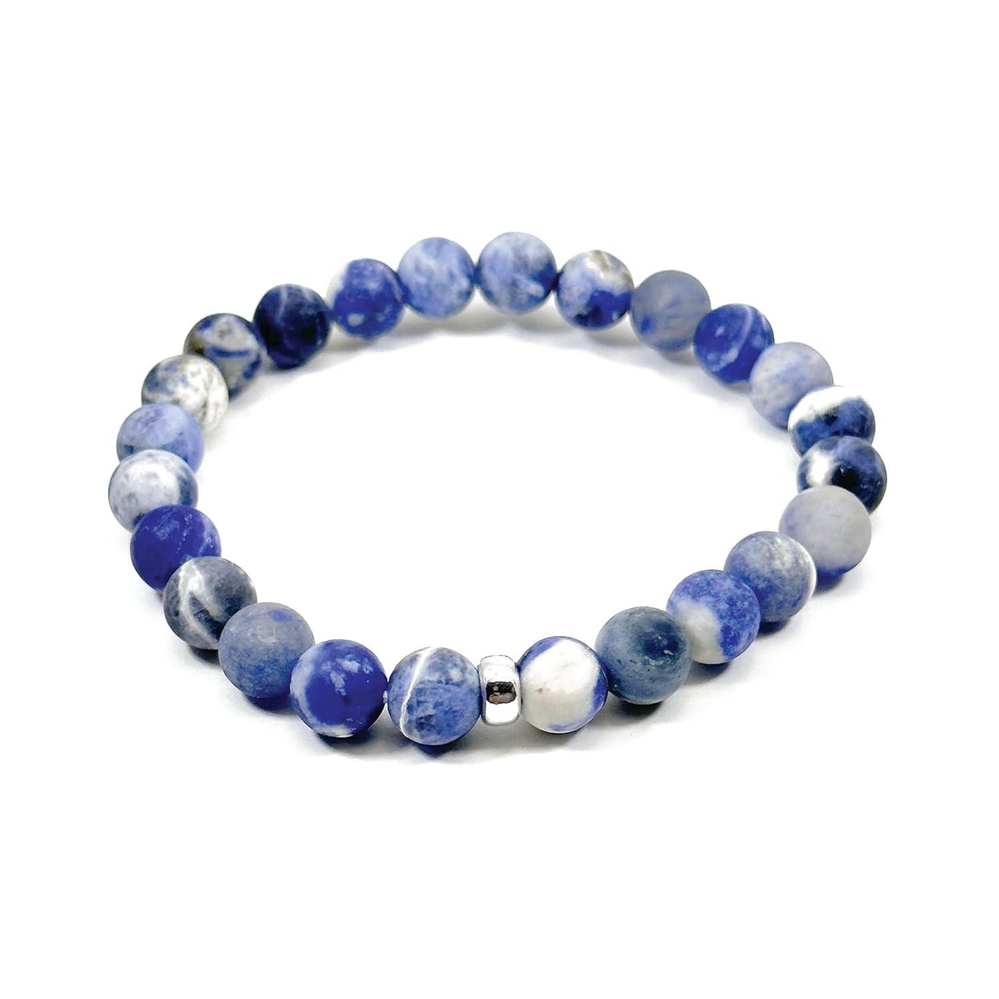 Clear Quartz Crystal Bracelet, Chakra Healing Energy Balancing, Simple Natural White Stone, Handmade Jewelry Gift for Women, 6.5-7” wrist (Burst - Clear Crystal)