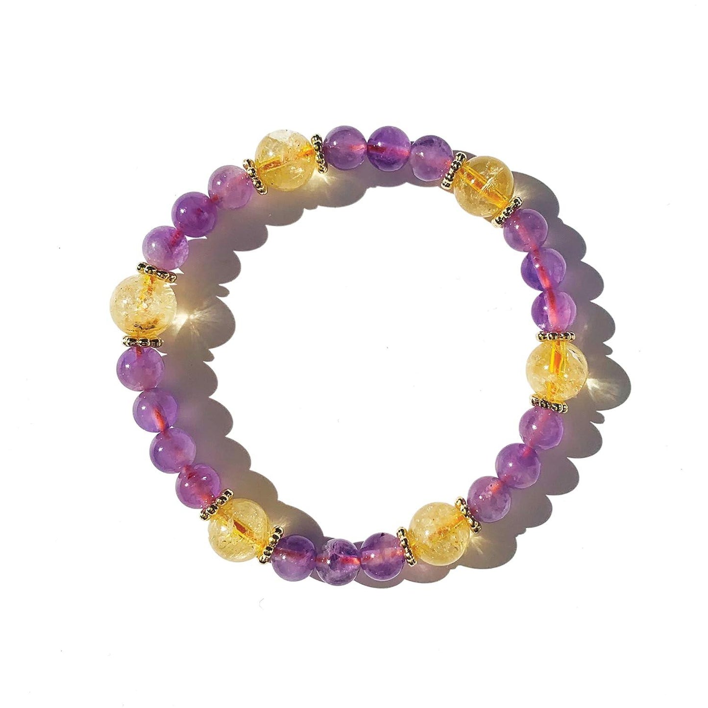 Clear Quartz Crystal Bracelet, Chakra Healing Energy Balancing, Simple Natural White Stone, Handmade Jewelry Gift for Women, 6.5-7” wrist (Burst - Clear Crystal)