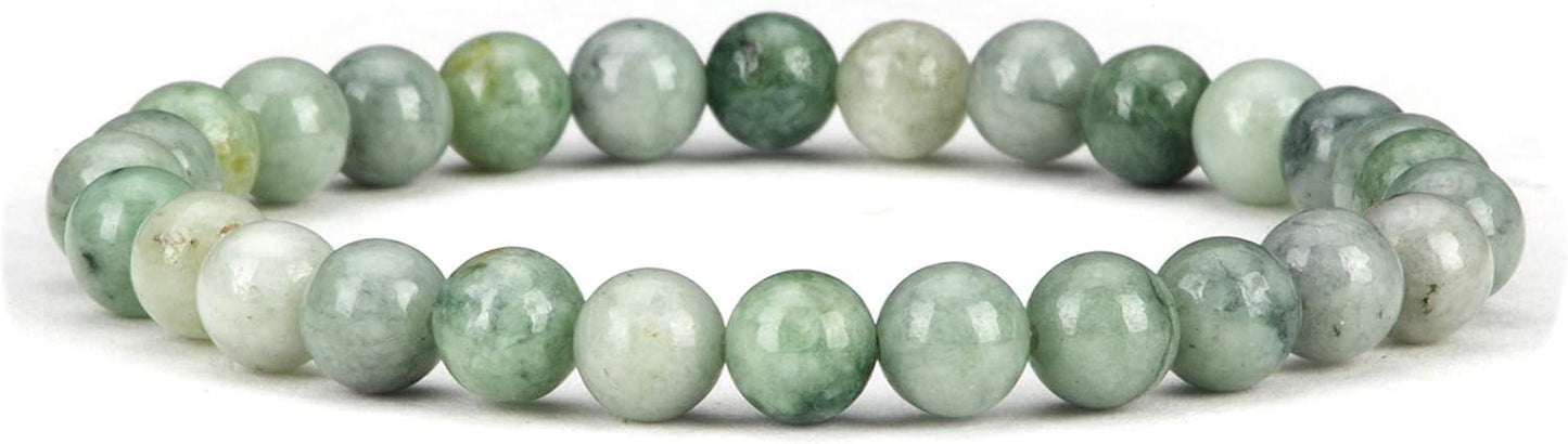 Small, Medium, Large Sizes - Gemstone Beaded Bracelets For Women and Men - 6mm Round Beads