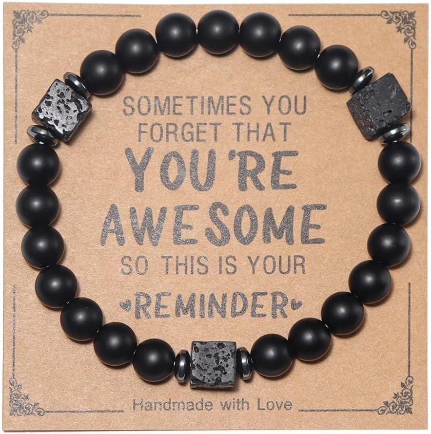 Inspirational Bracelets for Women Natural Stone Healing Relaxation Chakra Bracelet Gifts for Birthday Christmas Mothers day Valentines Thanksgiving Teacher Appreciation Gifts for Her Mom Best Friend Sister Men