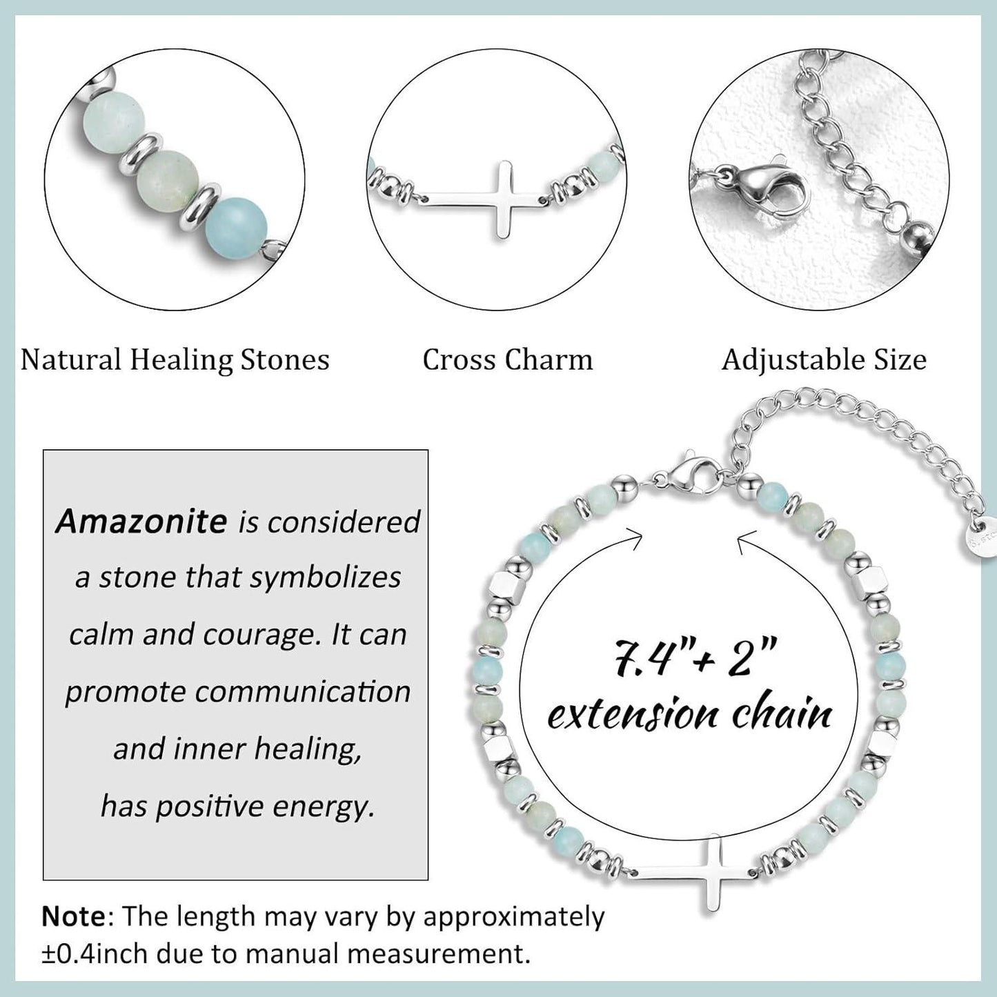 Religious Cross Bracelet for Women Girls, Christian Gifts for Daughter Granddaughter Sister in Christ Friend Niece on Birthday Christmas Easter Valentines Day Graduation