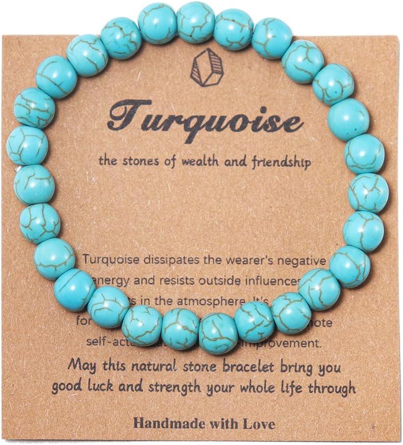 KDTONG Stress Relief Anxiety Yoga Bracelet,Mantra Bracelets for Women Natural Crystal Stone Healing Gifts Birthday Gifts for Jade Bracelet for Men