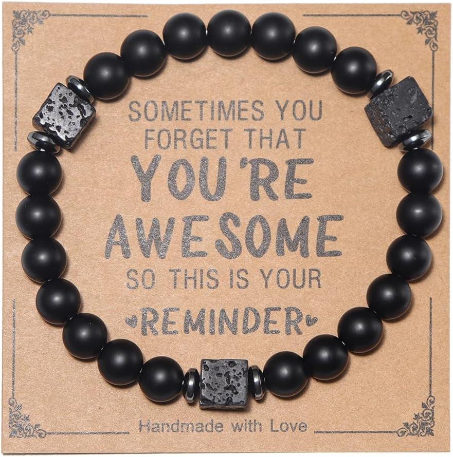 Inspirational Bracelets for Women Natural Stone Healing Relaxation Chakra Bracelet Gifts for Birthday Christmas Mothers day Valentines Thanksgiving Teacher Appreciation Gifts for Her Mom Best Friend Sister Men