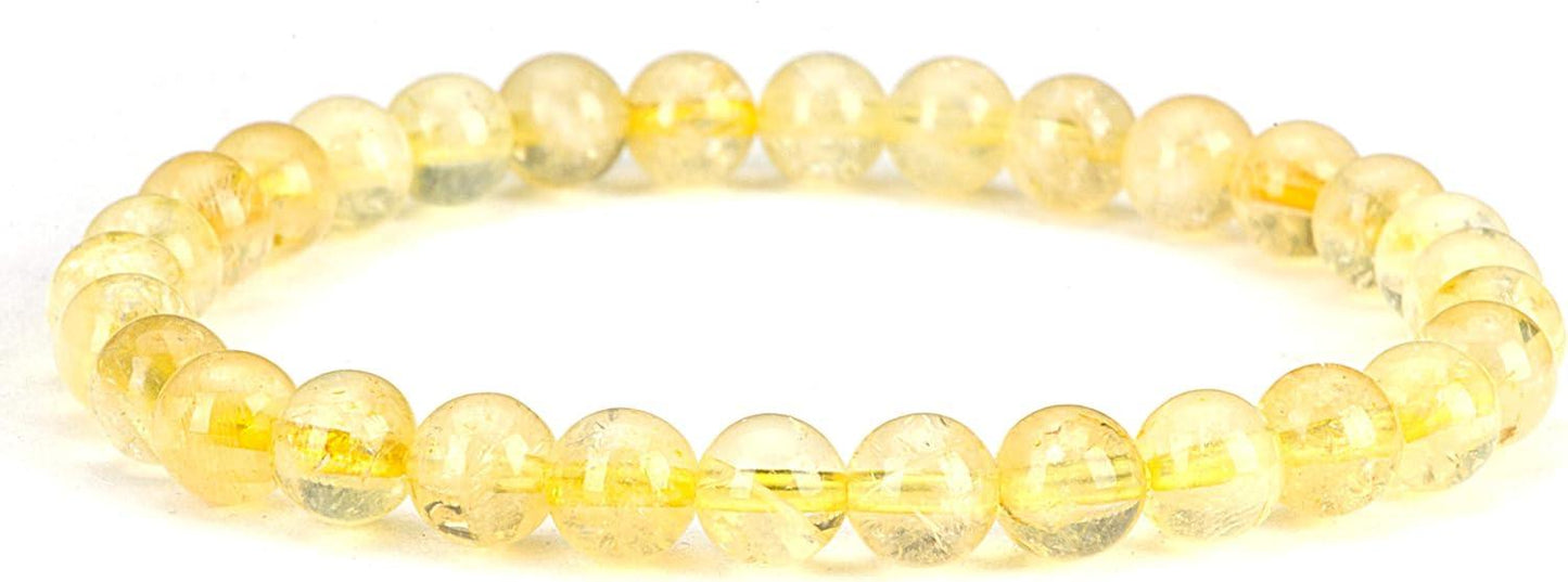Small, Medium, Large Sizes - Gemstone Beaded Bracelets For Women and Men - 6mm Round Beads