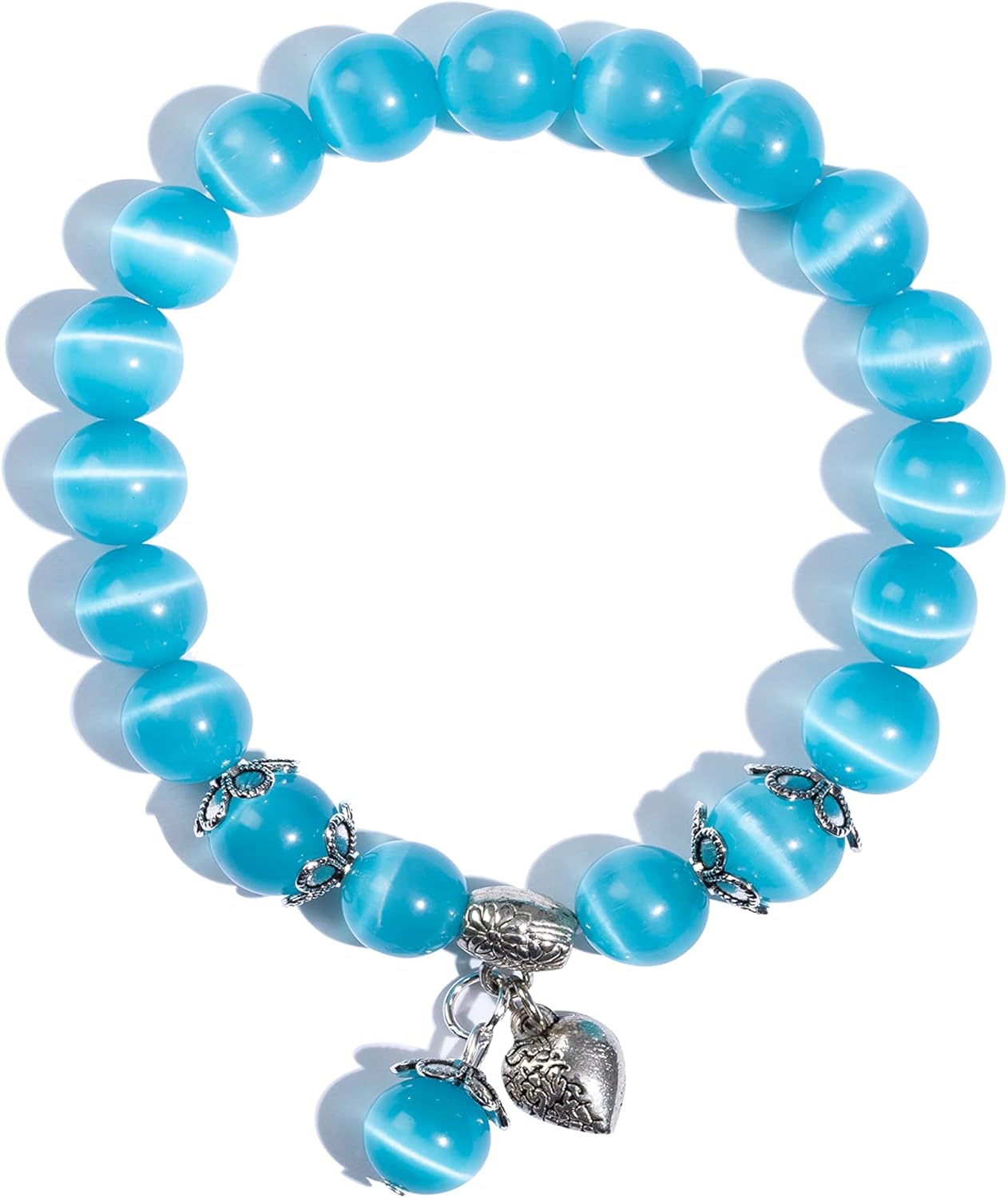 Natural Stretch Gemstone Bracelet Healing Stone Beaded Bracelets for Women Men Gifts (Unisex)