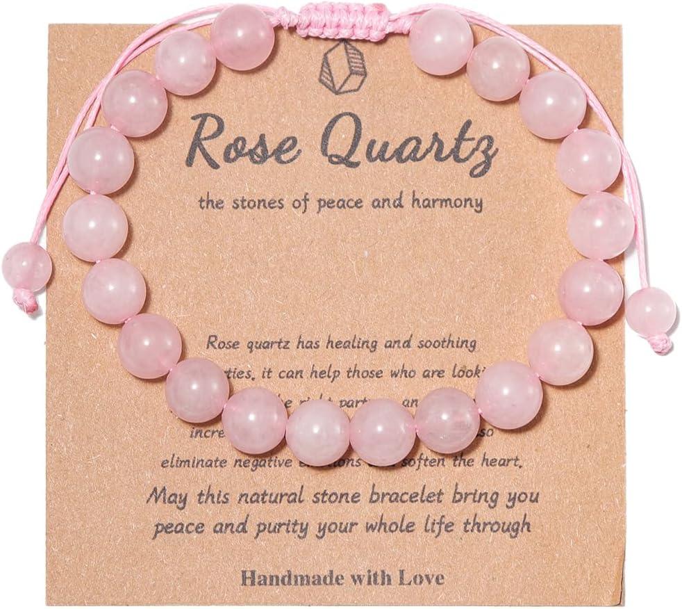 KDTONG Stress Relief Anxiety Yoga Bracelet,Mantra Bracelets for Women Natural Crystal Stone Healing Gifts Birthday Gifts for Jade Bracelet for Men