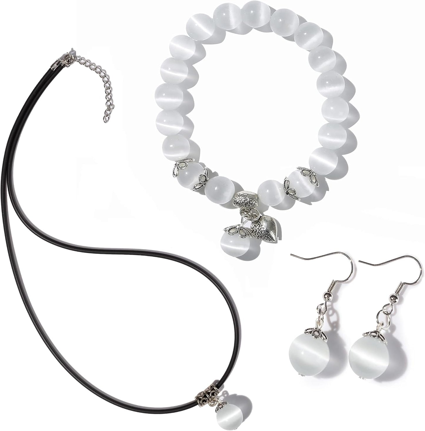 Natural Stretch Gemstone Bracelet Healing Stone Beaded Bracelets for Women Men Gifts (Unisex)