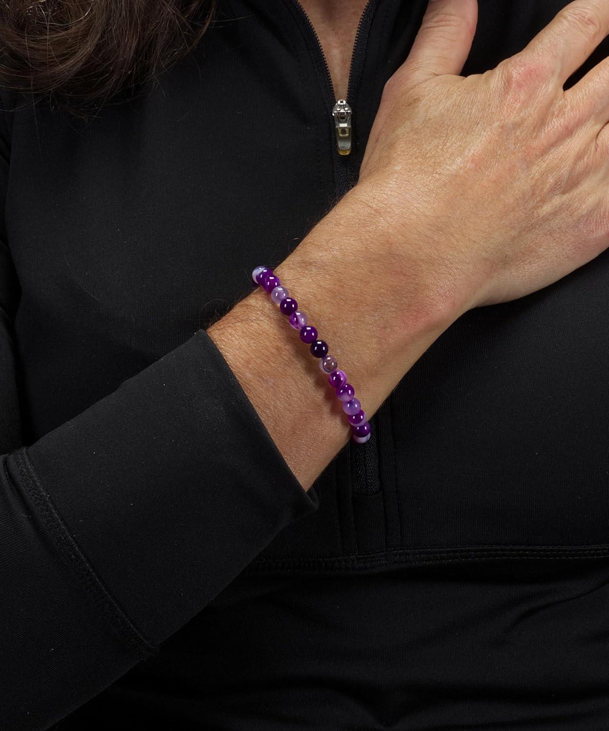 Small, Medium, Large Sizes - Gemstone Beaded Bracelets For Women and Men - 6mm Round Beads