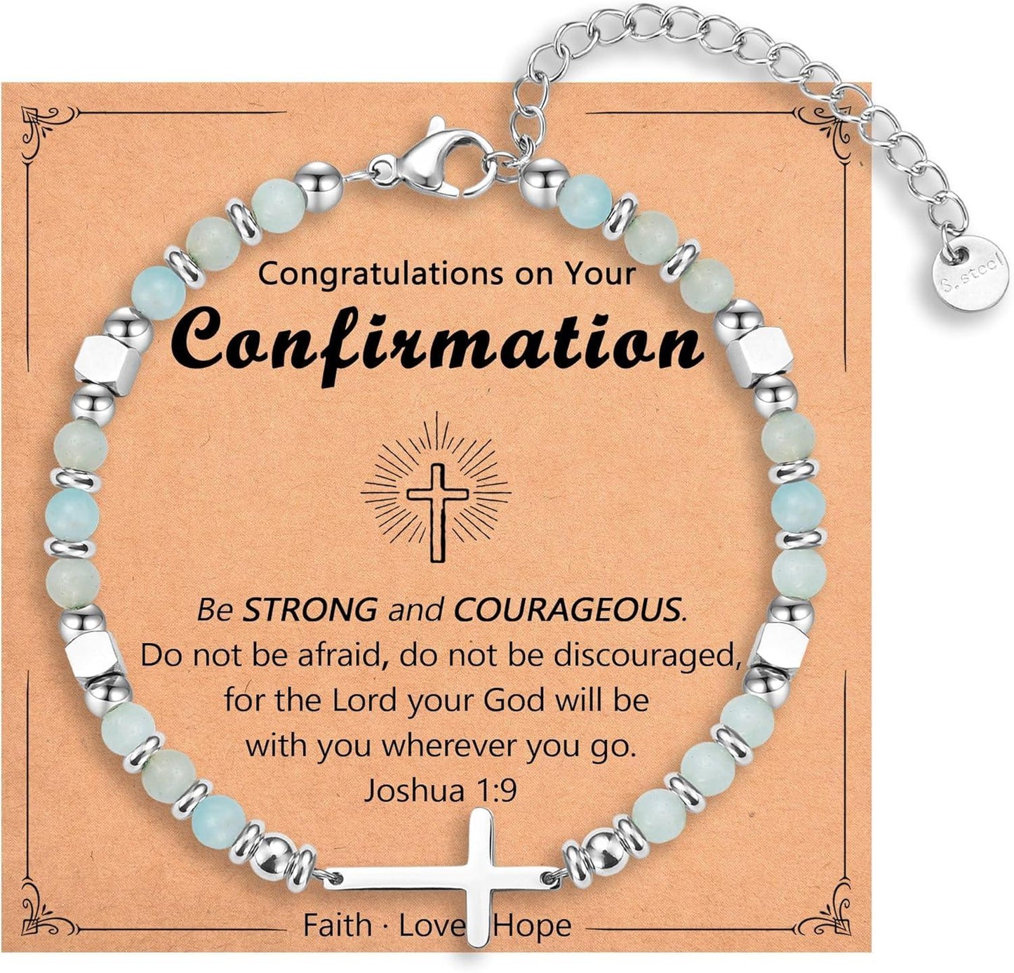 Religious Cross Bracelet for Women Girls, Christian Gifts for Daughter Granddaughter Sister in Christ Friend Niece on Birthday Christmas Easter Valentines Day Graduation