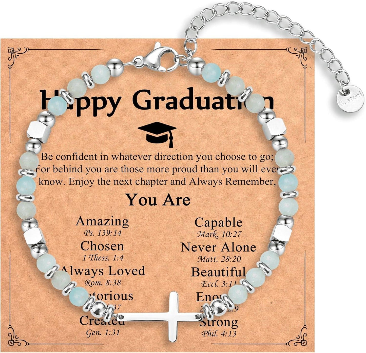 Religious Cross Bracelet for Women Girls, Christian Gifts for Daughter Granddaughter Sister in Christ Friend Niece on Birthday Christmas Easter Valentines Day Graduation