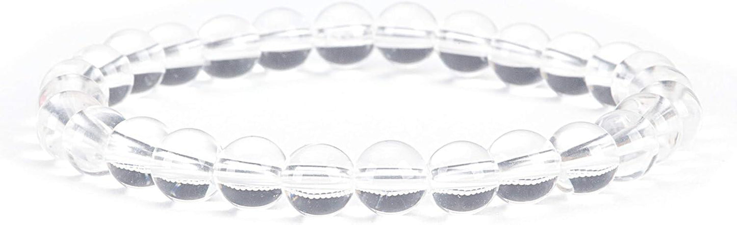 Small, Medium, Large Sizes - Gemstone Beaded Bracelets For Women and Men - 6mm Round Beads