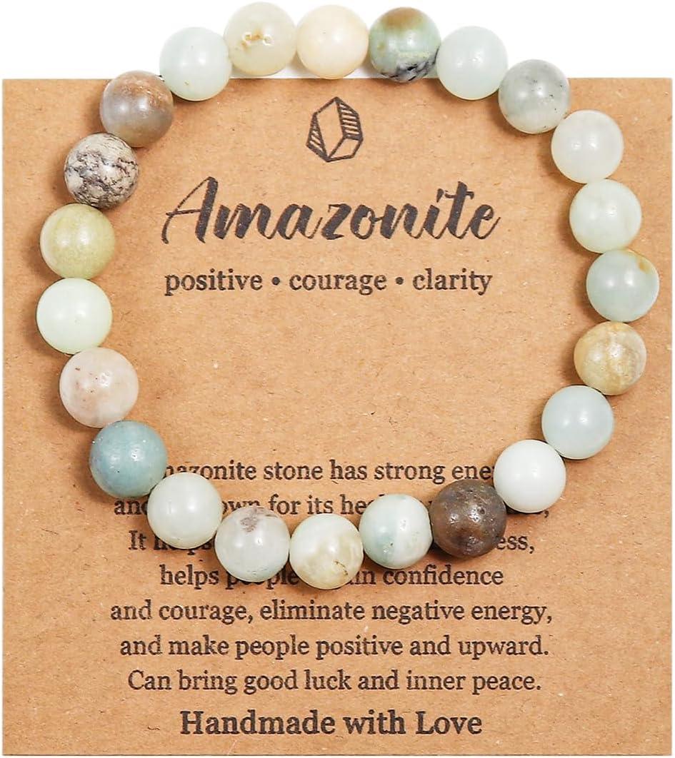 KDTONG Stress Relief Anxiety Yoga Bracelet,Mantra Bracelets for Women Natural Crystal Stone Healing Gifts Birthday Gifts for Jade Bracelet for Men