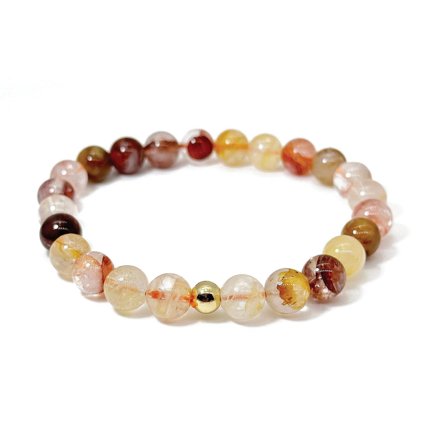 Clear Quartz Crystal Bracelet, Chakra Healing Energy Balancing, Simple Natural White Stone, Handmade Jewelry Gift for Women, 6.5-7” wrist (Burst - Clear Crystal)